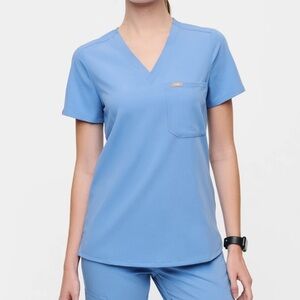 FIGS Ceil Blue Scrub Top
